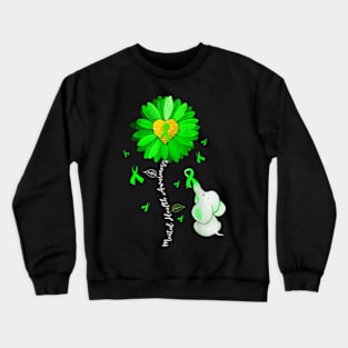 Sunflower Green Ribbon Elephant Crewneck Sweatshirt